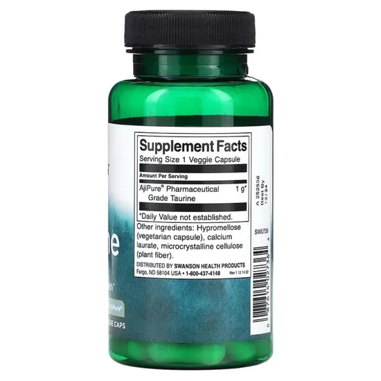 Swanson Taurine 1000mg Capsules 60 Capsules