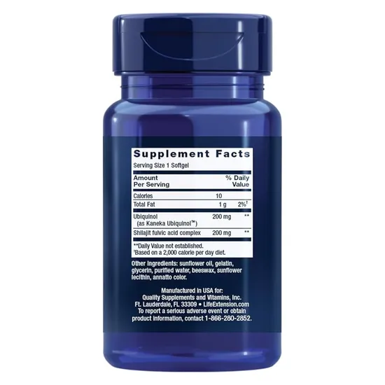 Life Extension Super Ubiquinol CoQ10 With Enhanced Mitochondrial Support 100mg - 30 Softgels