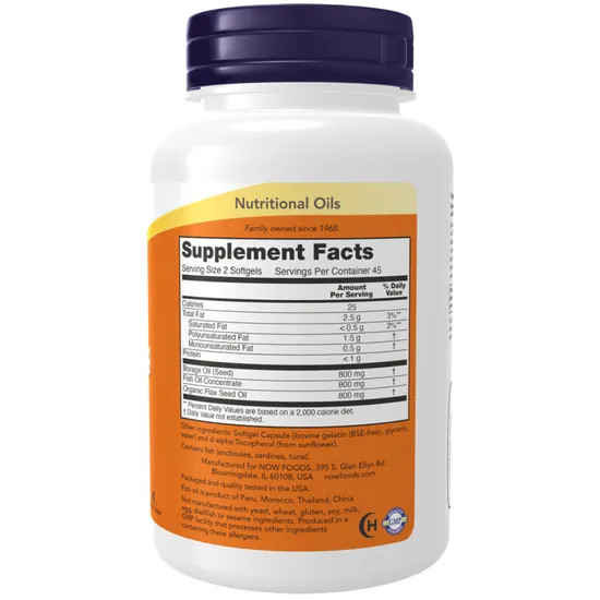NOW Foods Super Omega 3-6-9 1200mg 90 Softgels