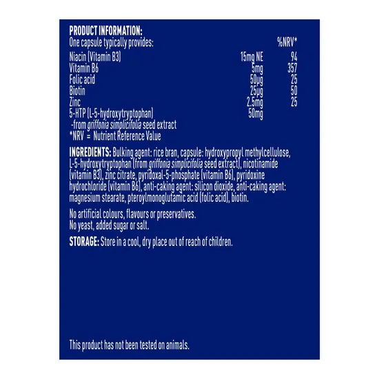 Higher Nature Serotone 5-HTP 50mg Vegetable Capsules 90 Capsules