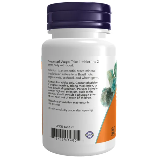 NOW Foods Selenium 100mcg Tablets 100 Tablets