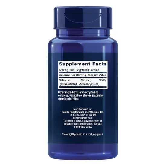 Life Extension Se-Methyl L-Selenocysteine 200mcg 90 Veg Caps