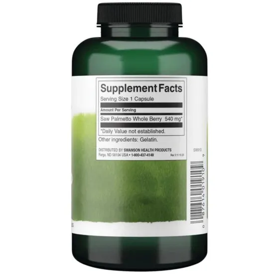 Swanson Saw Palmetto 540mg Capsules 100 Capsules