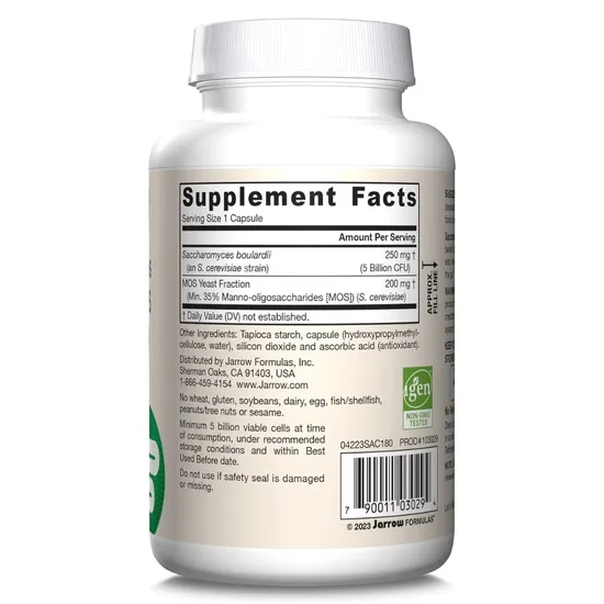 Jarrow Formulas Saccharomyces Boulardii + MOS 90 Veg Caps