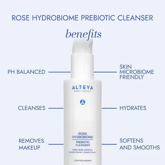Alteya Organics Rose Hydrobiome Prebiotic Cleanser 120ml
