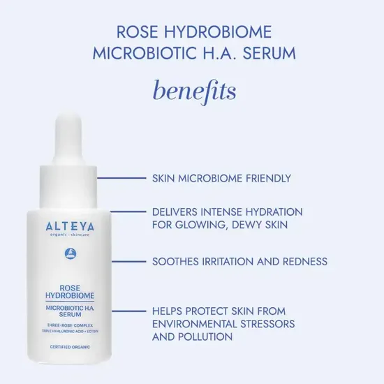Alteya Organics Rose Hydrobiome Microbiotic H.A. Serum 30ml