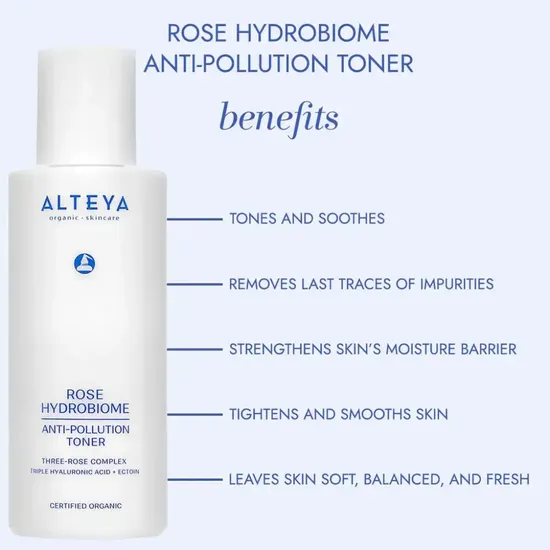 Alteya Organics Rose Hydrobiome Anti-Pollution Toner 120ml