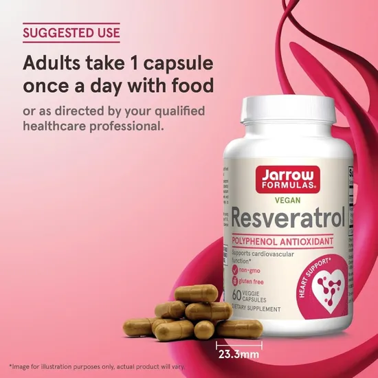 Jarrow Formulas Resveratrol 100mg - 60 Veggie Capsules
