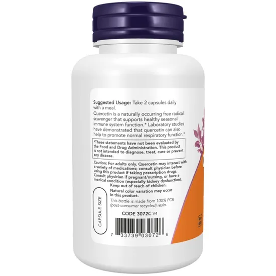 NOW Foods Quercetin 500mg 100 Capsules