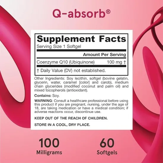 Jarrow Formulas Q-absorb 100mg Softgels 60 Softgels