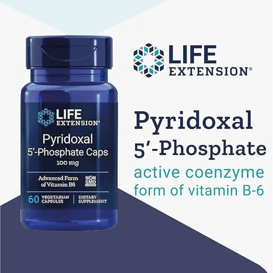 Life Extension Pyridoxal 5-Phosphate 100 mg | 60 Veg Caps