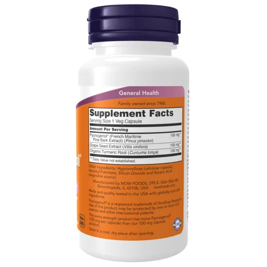 NOW Foods Pycnogenol Extra Strength Capsules 150mg - 60 Capsules