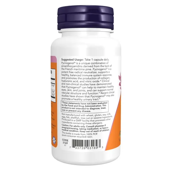 NOW Foods Pycnogenol Extra Strength Capsules 150mg - 60 Capsules