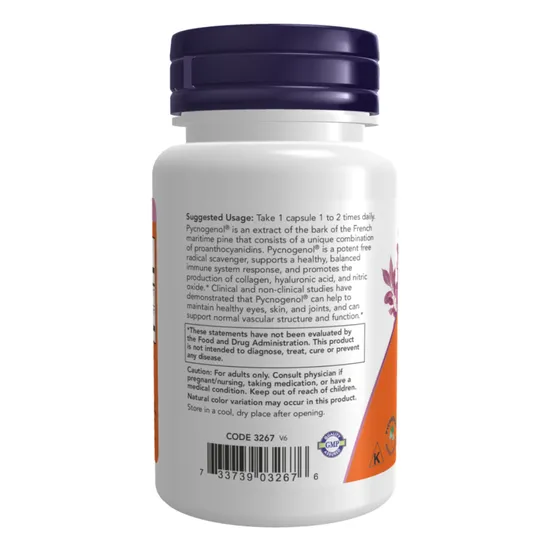 NOW Foods Pycnogenol 100mg Capsules 60 Capsules