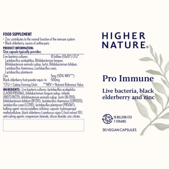 Higher Nature Pro-Immune Capsules 30 Capsules