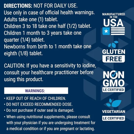 Life Extension Potassium Iodide 130mg Tablets 14 Tablets