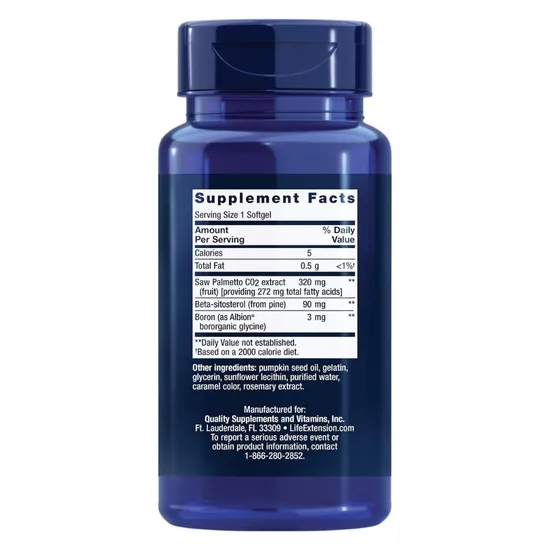 Life Extension PalmettoGuard Saw Palmetto With Beta-Sitosterol 30 Soft Gels