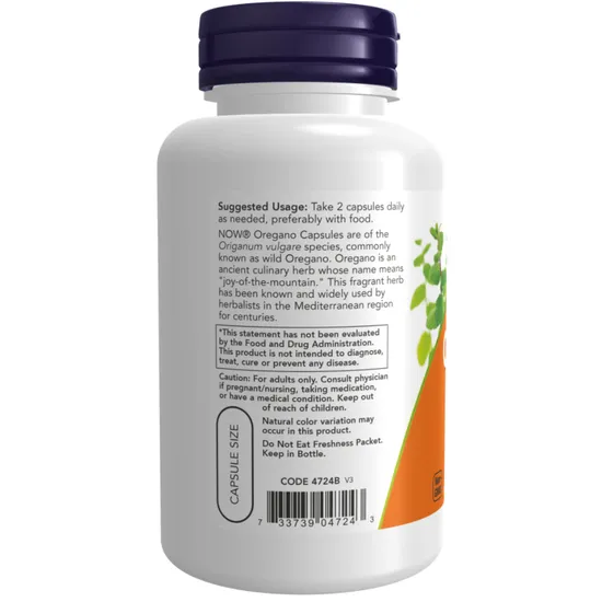NOW Foods Oregano 450mg Capsules 100 Capsules