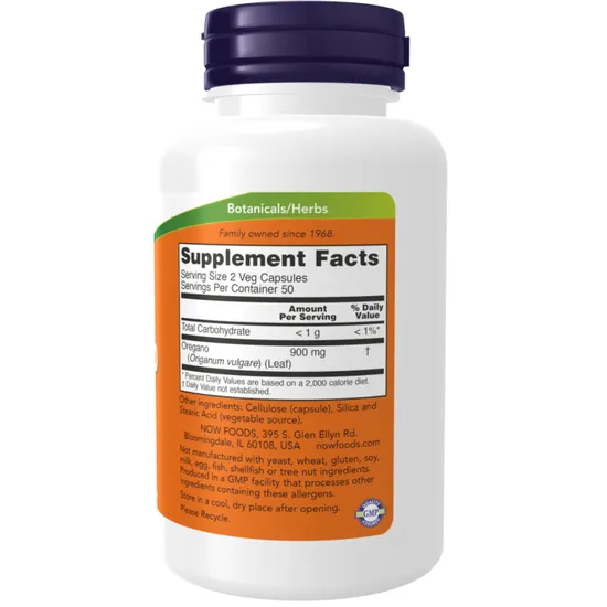NOW Foods Oregano 450mg Capsules 100 Capsules