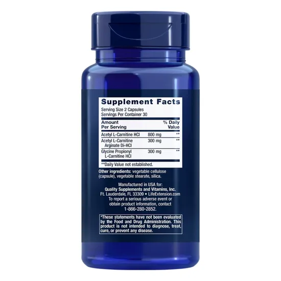 Life Extension Optimised Carnitine 60 Veg Capsules