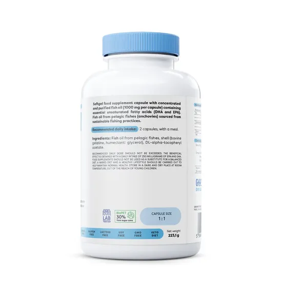 Osavi Omega-3 Fish Oil Molecularly Distilled 1000mg 60 Softgels