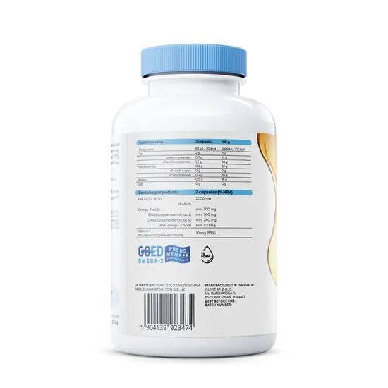 Osavi Omega-3 Fish Oil Molecularly Distilled 1000mg 60 Softgels