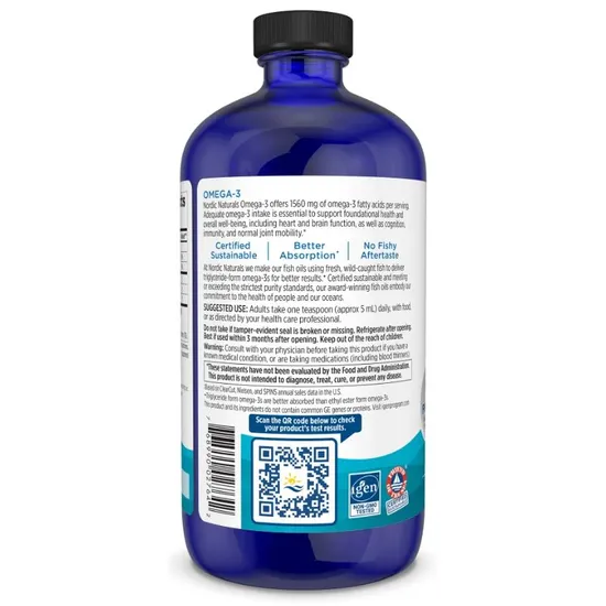Nordic Naturals Omega-3 1560mg Lemon 237ml