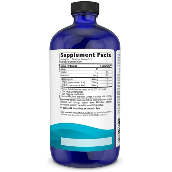 Nordic Naturals Omega-3 1560mg Lemon 237ml