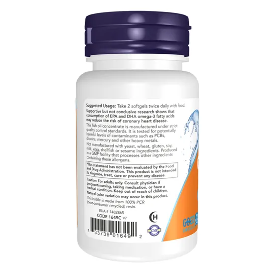 NOW Foods Omega-3 Molecularly Distilled Softgels 30