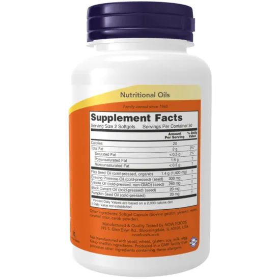 NOW Foods Omega 3-6-9 1000mg 100 Softgels