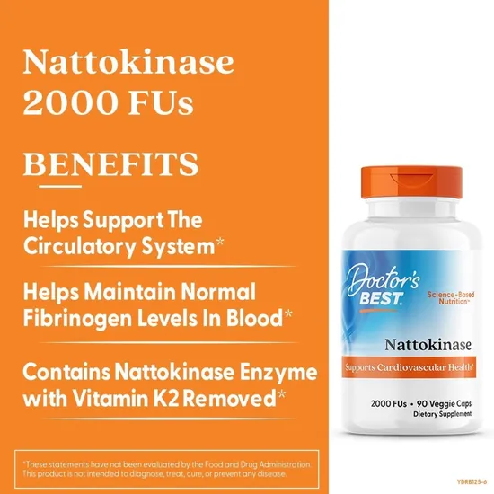 Doctor's Best Nattokinase 2000 Fu 90 Veg Caps