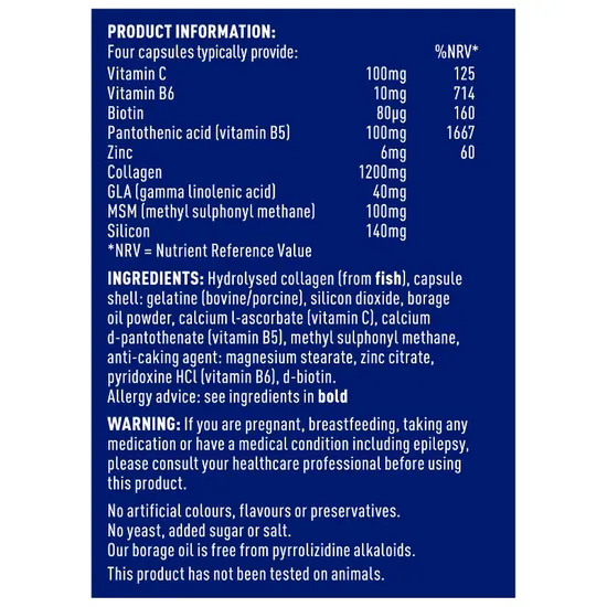 Higher Nature Nails & Hair Vegetable Capsules 120 Capsules