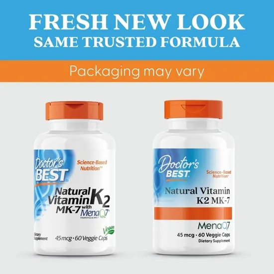 Doctor's Best Natural Vitamin K2 MK7 With MenaQ7 45mcg - 60 Veg Caps