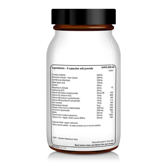 Natural Health Practice NHP Blood Sugar Glucose Support Capsules 90 Capsules