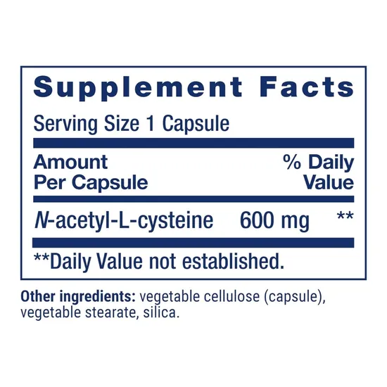 Life Extension N-Acetyl-L-Cysteine 600mg 60 Vegicaps
