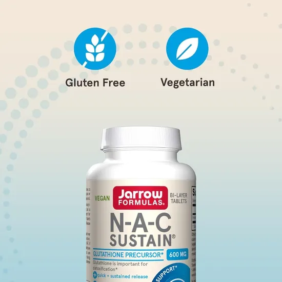 Jarrow Formulas N-A-C Sustain 600mg 60 Tablets