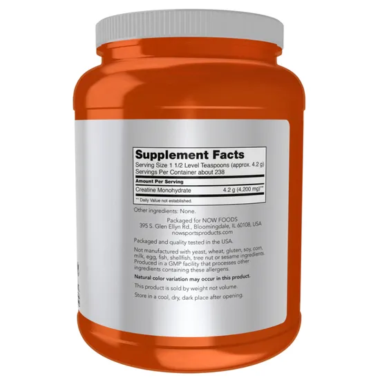 NOW Foods Micronized Creatine Monohydrate Powder 500g