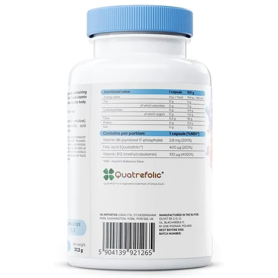 Osavi Methyl Folate & Methyl-B12 Capsules 120 Capsules
