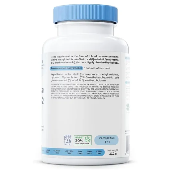 Osavi Methyl Folate & Methyl-B12 Capsules 120 Capsules