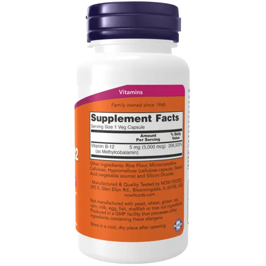 NOW Foods Methyl B-12 5000mcg 90 Capsules