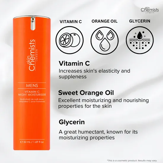 skinChemists Men's Vitamin C Night Moisturiser 50ml