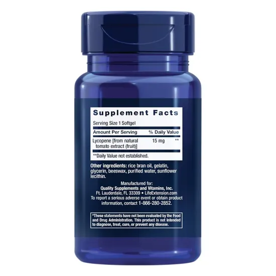 Life Extension Mega Lycopene 15mg 90 Softgels