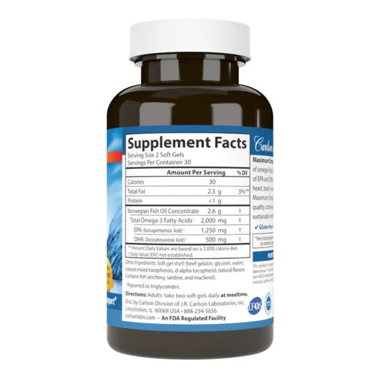 Carlson Labs Maximum Omega 2000 60 Soft Gels