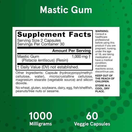 Jarrow Formulas Mastic Gum Tabs 60 Tabs