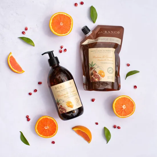 Durance Mandarin & Pomegranate Liquid Marseille Soap 500ml