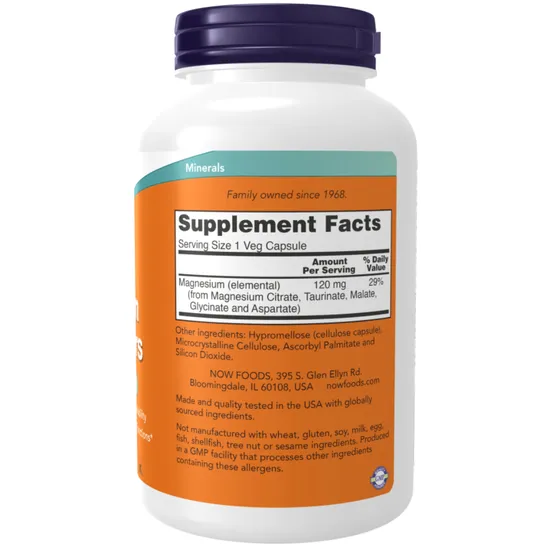 NOW Foods Magnesium Transporters Capsules 180 Capsules