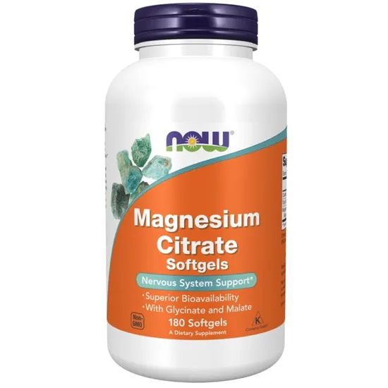 NOW Foods Magnesium Citrate Softgels 180 Softgels