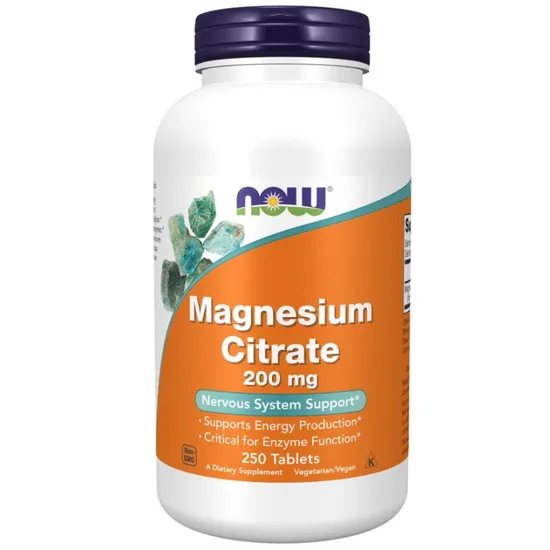 NOW Foods Magnesium Citrate 200mg Tablets 100 Tablets