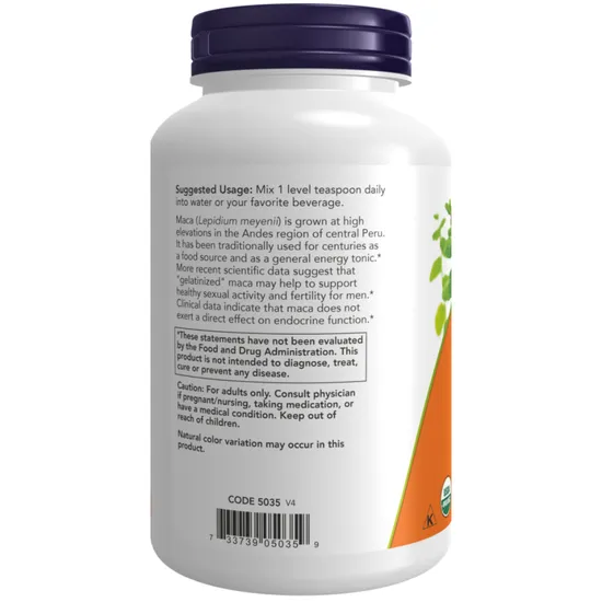 NOW Foods Maca 6:1 Concentrate Pure Powder 198g