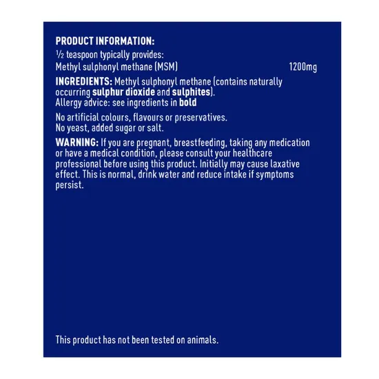 Higher Nature MSM Powder 200g